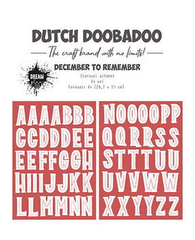 Dutch Doobadoo Dream Plan Do December to Remember A4 Die Cut Sheet Alphabet (2pcs) (474.007.020) (OUTLET)
