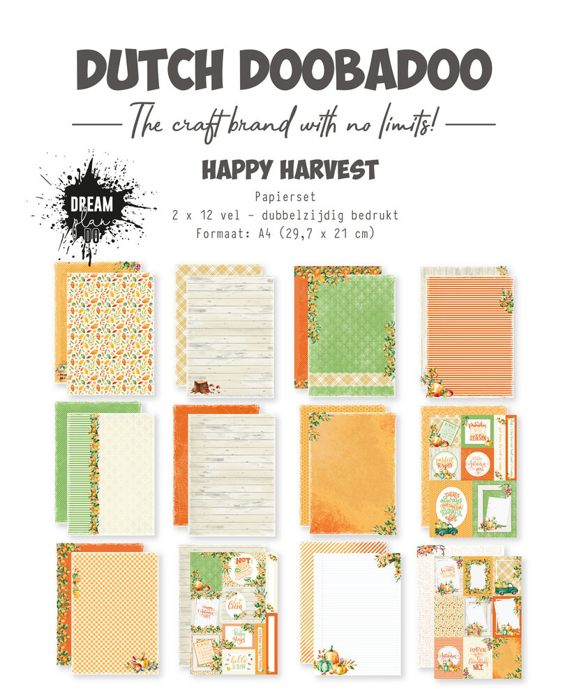 Dutch Doobadoo Dream Plan Do Happy Harvest A4 Paper Pack (473.005.066) (OUTLET) Dutch Doobadoo Dream Plan Do Happy Harvest A4 Paper Pack (473.005.066) (OUTLET)
