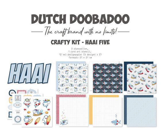 Dutch Doobadoo Crafty Kit Haai Five (473.005.063) (OUTLET) Dutch Doobadoo Crafty Kit Haai Five (473.005.063) (OUTLET)