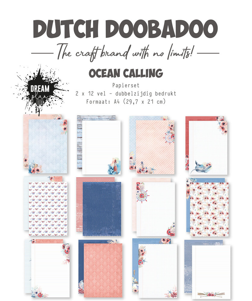 Dutch Doobadoo Dream Plan Do Ocean Calling A4 Paper Pack (473.005.059) (OUTLET) Dutch Doobadoo Dream Plan Do Ocean Calling A4 Paper Pack (473.005.059) (OUTLET)