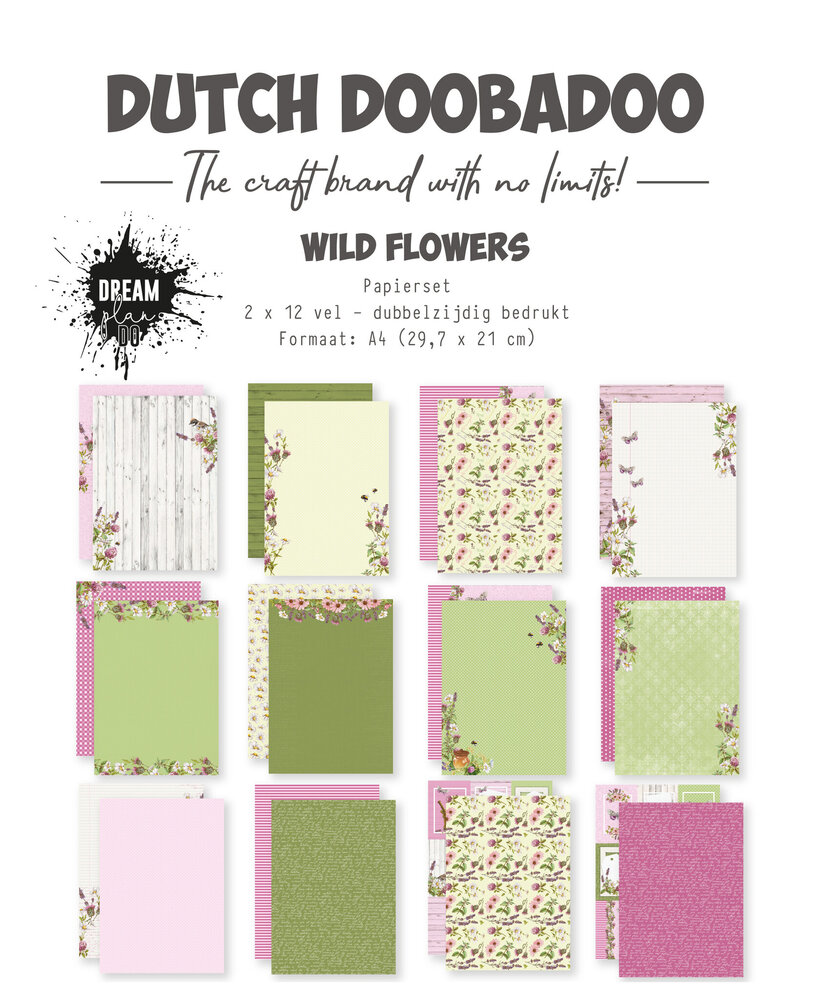 Dutch Doobadoo Dream Plan Do Wild Flower A4 Paper Pack (473.005.058) (OUTLET) Dutch Doobadoo Dream Plan Do Wild Flower A4 Paper Pack (473.005.058) (OUTLET)