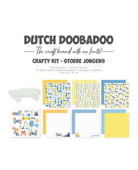 Dutch Doobadoo Crafty Kit Stoere Jongens (473.005.046) (OUTLET)