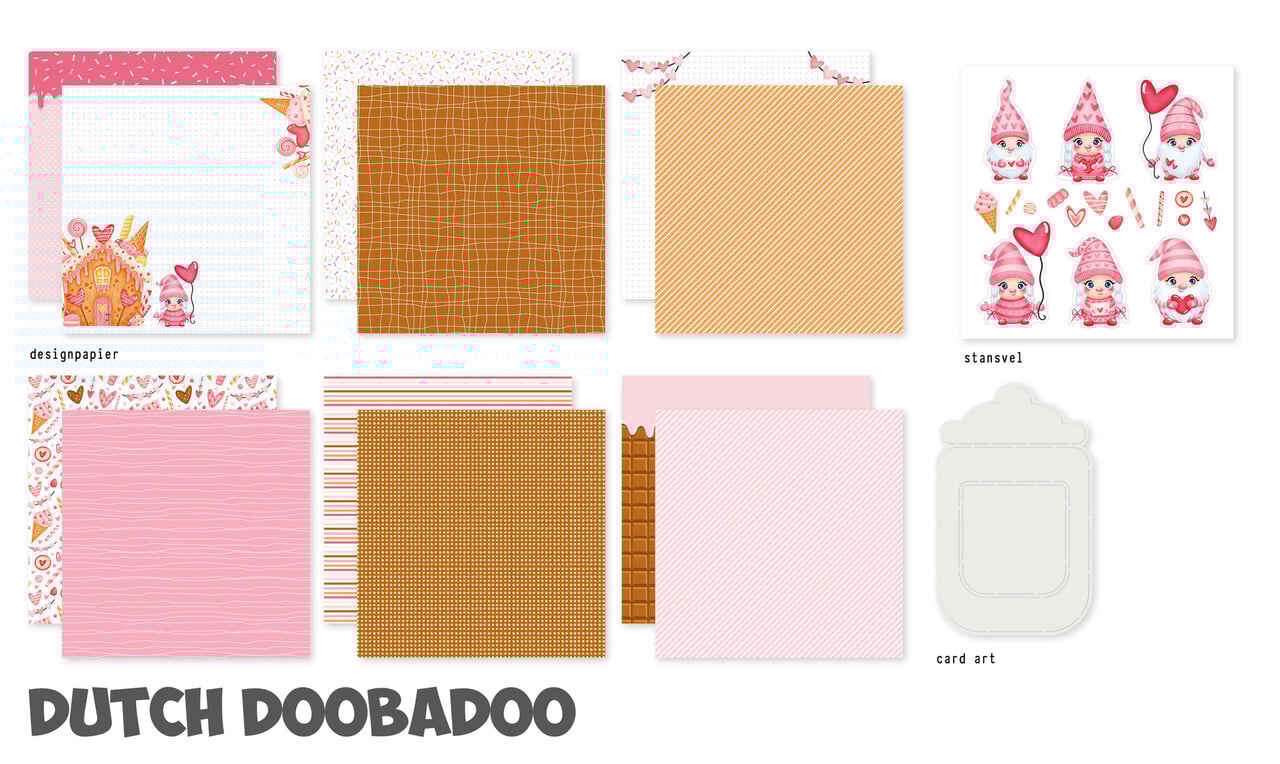 Dutch Doobadoo Crafty Kit 20x20 cm Huisje van Snoep (473.005.033) (OUTLET)