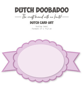 Dutch Doobadoo Happy Easter Card Art A5 Scallop Label (470.784.368) (OUTLET)