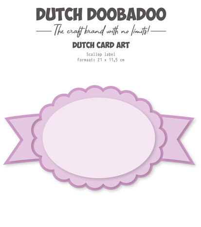 Dutch Doobadoo Happy Easter Card Art A5 Scallop Label (470.784.368) (OUTLET)