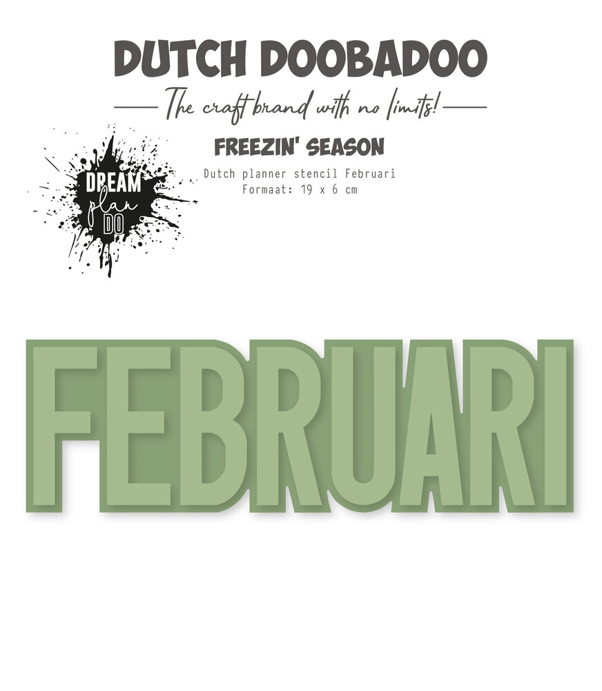 Dutch Doobadoo Dream Plan Do Freezin' Season Dutch Planner Stencil A5 Februari (470.784.362) (OUTLET)