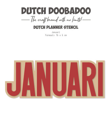 Dutch Doobadoo Dutch Planner Stencil A5 Januari (470.784.356) (OUTLET)