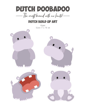 Dutch Doobadoo Dutch Card Art Build Up A5 Hippo (470.784.236) (OUTLET)