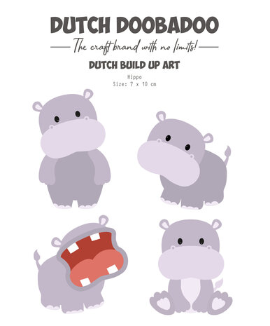 Dutch Doobadoo Dutch Card Art Build Up A5 Hippo (470.784.236) (OUTLET)