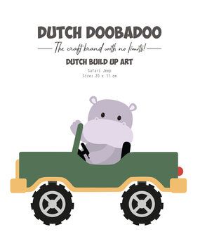 Dutch Doobadoo Dutch Card Art Build Up A5 Safari Jeep (470.784.235) (OUTLET)