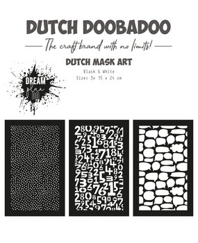 Dutch Doobadoo Dutch Mask Art A5 Black & White Dream Plan Do (3pcs) (470.784.225) (OUTLET)