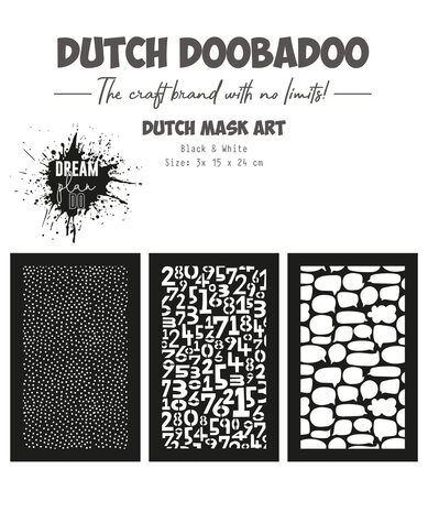 Dutch Doobadoo Dutch Mask Art A5 Black & White Dream Plan Do (3pcs) (470.784.225) (OUTLET)