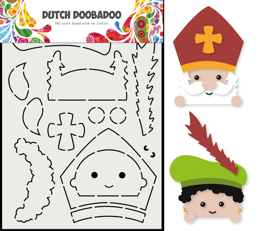 Dutch Doobadoo Dutch Card Art Build Up A5 Gluur Sint & Piet (470.784.176) (OUTLET)
