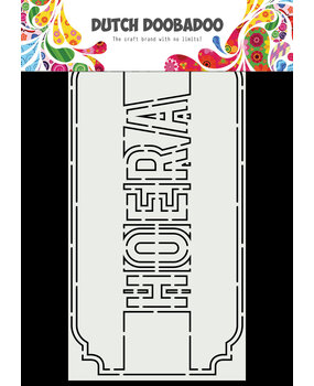 Dutch Doobadoo Dutch Card Art Slimline Hoera (470.713.863) (OUTLET)