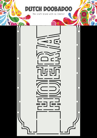 Dutch Doobadoo Dutch Card Art Slimline Hoera (470.713.863) (OUTLET)