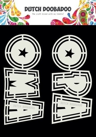 Dutch Doobadoo Dutch Shape Art A5 Opa en Oma (2pcs) (470.713.807) (OUTLET)