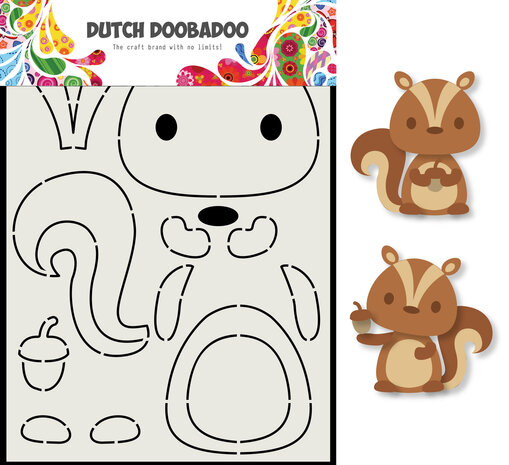 Dutch Doobadoo Dutch Card Art Build Up A5 Squirrel (470.713.797) (OUTLET)