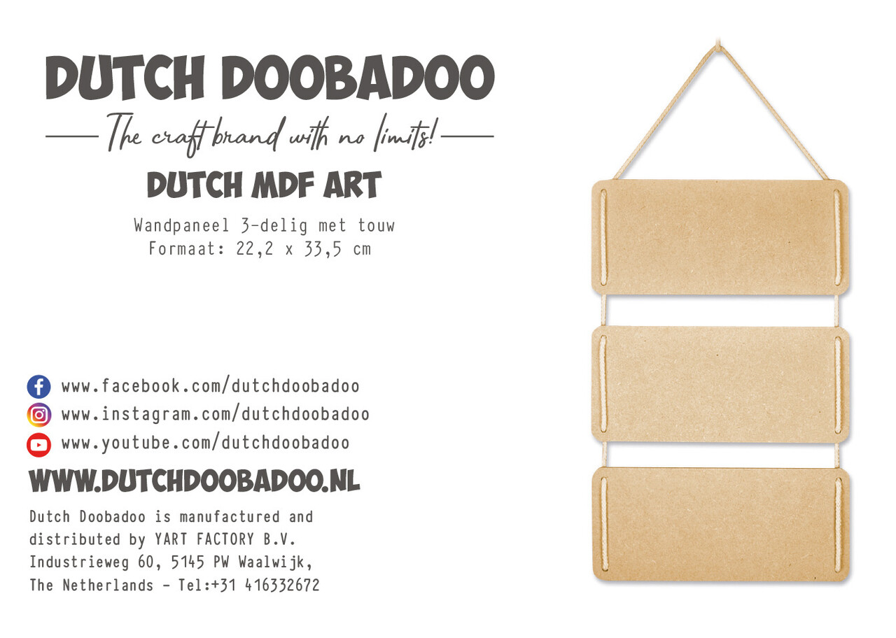 Dutch Doobadoo Dutch MDF Art Hanging Panels (3pcs) (460.440.421) (OUTLET)
