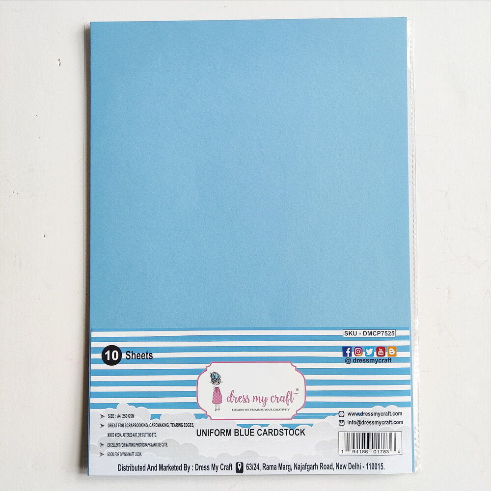 Dress My Craft Uniform Blue A4 Cardstock (10sheets) (DMCP7525) (OUTLET) Dress My Craft Uniform Blue A4 Cardstock (10sheets) (DMCP7525) (OUTLET)