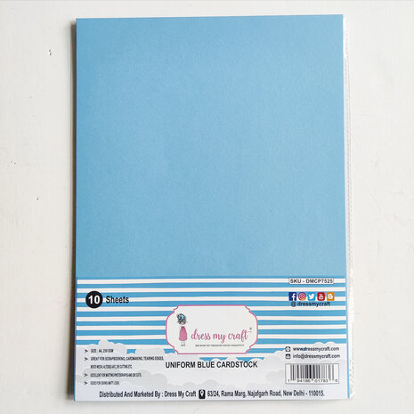 Dress My Craft Uniform Blue A4 Cardstock (10sheets) (DMCP7525) (OUTLET) Dress My Craft Uniform Blue A4 Cardstock (10sheets) (DMCP7525) (OUTLET)