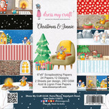 Dress My Craft Christmas & Jinnie 6x6 Inch Paper Pad (DMCP5864) (OUTLET)