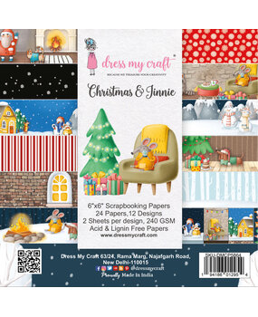 Dress My Craft Christmas & Jinnie 6x6 Inch Paper Pad (DMCP5864) (OUTLET) Dress My Craft Christmas & Jinnie 6x6 Inch Paper Pad (DMCP5864) (OUTLET)