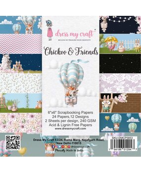 Dress My Craft Chickoo & Friends 6x6 Inch Paper Pad (DMCP5853) (OUTLET) Dress My Craft Chickoo & Friends 6x6 Inch Paper Pad (DMCP5853) (OUTLET)