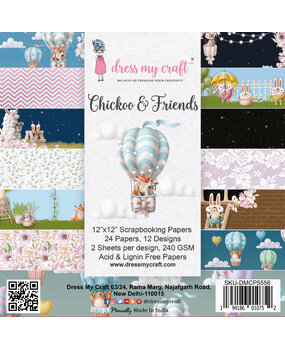 Dress My Craft Chickoo & Friends 12x12 Inch Paper Pad (DMCP5556) (OUTLET) Dress My Craft Chickoo & Friends 12x12 Inch Paper Pad (DMCP5556) (OUTLET)