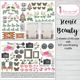 Dress My Craft Iconic Beauty A4 Motif Sheets (2pcs) (DMCP4247) (OUTLET)