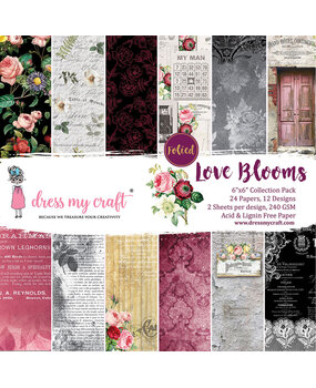 Dress My Craft Love Blooms 6x6 Inch Paper Pad (DMCP3378) (OUTLET) Dress My Craft Love Blooms 6x6 Inch Paper Pad (DMCP3378) (OUTLET)