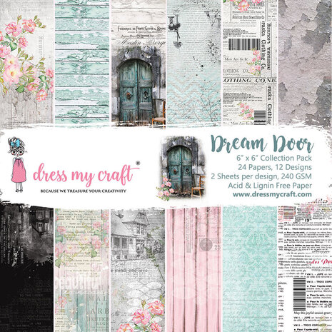 Dress My Craft Dream Door 6x6 Inch Paper Pad (DMCP2850) (OUTLET) Dress My Craft Dream Door 6x6 Inch Paper Pad (DMCP2850) (OUTLET)