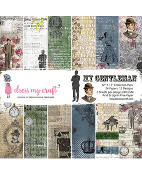 Dress My Craft My Gentleman 12x12 Inch Paper Pad (DMCP2333) (OUTLET) Dress My Craft My Gentleman 12x12 Inch Paper Pad (DMCP2333) (OUTLET)