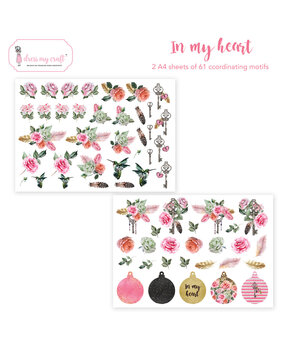 Dress My Craft In My Heart A4 Motif Sheets (2pcs) (DMCP2124) (OUTLET) Dress My Craft In My Heart A4 Motif Sheets (2pcs) (DMCP2124) (OUTLET)