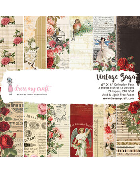 Dress My Craft Vintage Saga 6x6 Inch Paper Pad (DMCP1893) (OUTLET) Dress My Craft Vintage Saga 6x6 Inch Paper Pad (DMCP1893) (OUTLET)