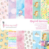 Dress My Craft Magical Unicorn 12x12 Inch Paper Pad (DMCP1838) (OUTLET)