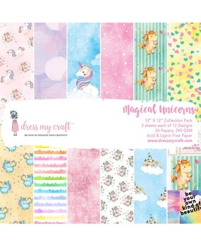 Dress My Craft Magical Unicorn 12x12 Inch Paper Pad (DMCP1838) (OUTLET) Dress My Craft Magical Unicorn 12x12 Inch Paper Pad (DMCP1838) (OUTLET)