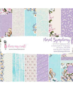 Dress My Craft Floral Symphony 12x12 Inch Paper Pad (DMCP1662) (OUTLET) Dress My Craft Floral Symphony 12x12 Inch Paper Pad (DMCP1662) (OUTLET)
