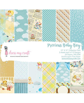 Dress My Craft Precious Baby Boy 12x12 Inch Paper Pad (DMCP1563) (OUTLET) Dress My Craft Precious Baby Boy 12x12 Inch Paper Pad (DMCP1563) (OUTLET)
