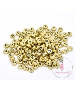 Dress My Craft Beads Golden Round Letter (50pcs) (DMCFA4551) (OUTLET) Dress My Craft Beads Golden Round Letter (50pcs) (DMCFA4551) (OUTLET)