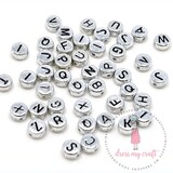 Dress My Craft Beads Silver Round Letter (50pcs) (DMCFA4540) (OUTLET)