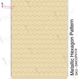 Dress My Craft Transfer Me Metallic Hexagon Pattern (DMCDP6118) (OUTLET)