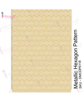 Dress My Craft Transfer Me Metallic Hexagon Pattern (DMCDP6118) (OUTLET) Dress My Craft Transfer Me Metallic Hexagon Pattern (DMCDP6118) (OUTLET)