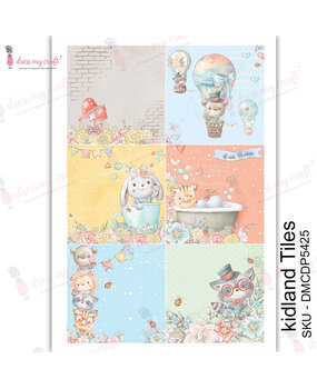 Dress My Craft Transfer Me Kidland Tiles (DMCDP5425) (OUTLET) Dress My Craft Transfer Me Kidland Tiles (DMCDP5425) (OUTLET)