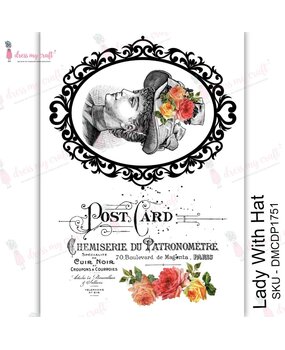 Dress My Craft Transfer Me Lady With Hat (DMCDP1751) (OUTLET) Dress My Craft Transfer Me Lady With Hat (DMCDP1751) (OUTLET)