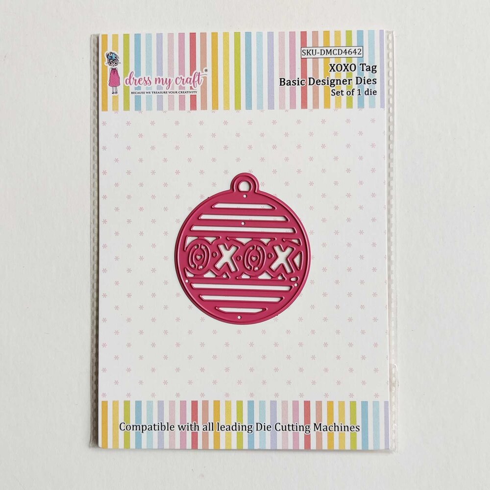 Dress My Craft Cutting Die Basic Designer XOXO Tag (DMCD4642) (OUTLET) Dress My Craft Cutting Die Basic Designer XOXO Tag (DMCD4642) (OUTLET)