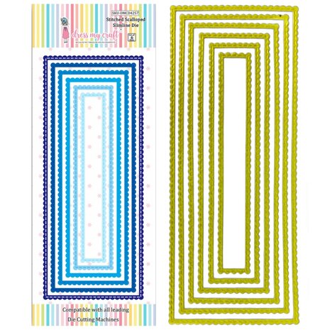 Dress My Craft Cutting Die Slimline Stitched Scalloped (DMCD4257) (OUTLET) Dress My Craft Cutting Die Slimline Stitched Scalloped (DMCD4257) (OUTLET)