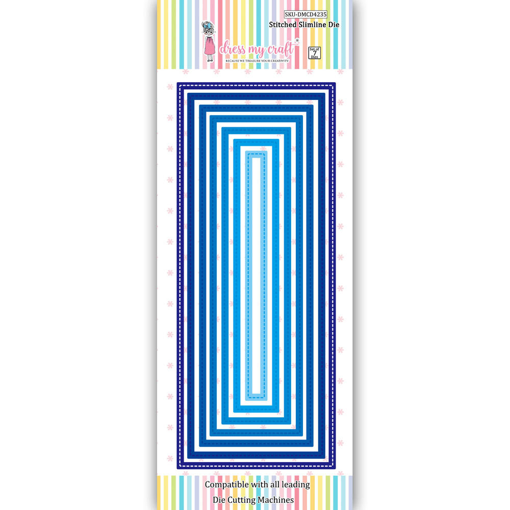 Dress My Craft Cutting Die Slimline Stitched (DMCD4235) (OUTLET) Dress My Craft Cutting Die Slimline Stitched (DMCD4235) (OUTLET)
