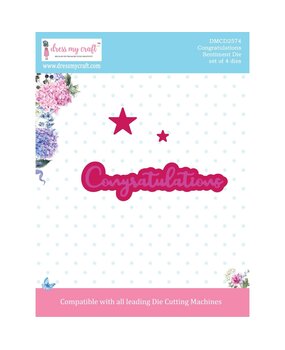 Dress My Craft Cutting Die Sentiment Congratulations (DMCD2574) (OUTLET) Dress My Craft Cutting Die Sentiment Congratulations (DMCD2574) (OUTLET)