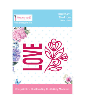 Dress My Craft Cutting Die Floral Love (DMCD2002) (OUTLET) Dress My Craft Cutting Die Floral Love (DMCD2002) (OUTLET)