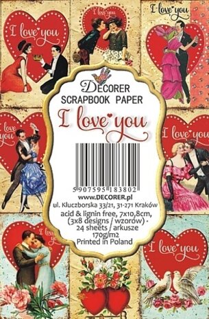 Decorer I Love You Mini Paper Pack (DECOR-M84) (OUTLET)